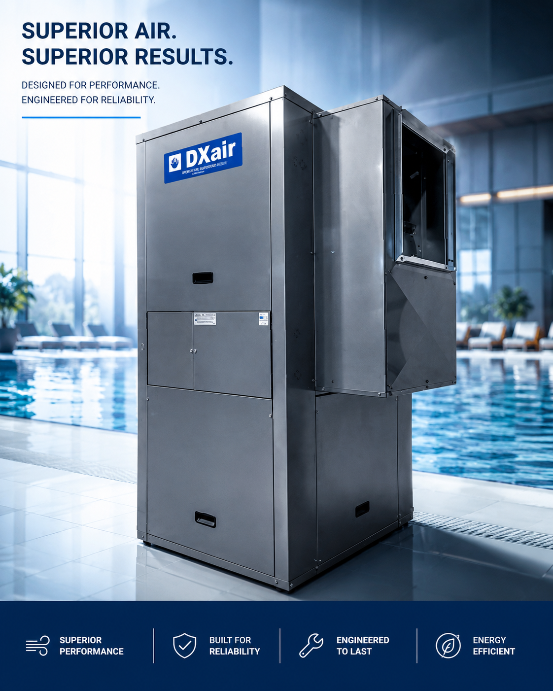 DXAir indoor pool dehumidification system